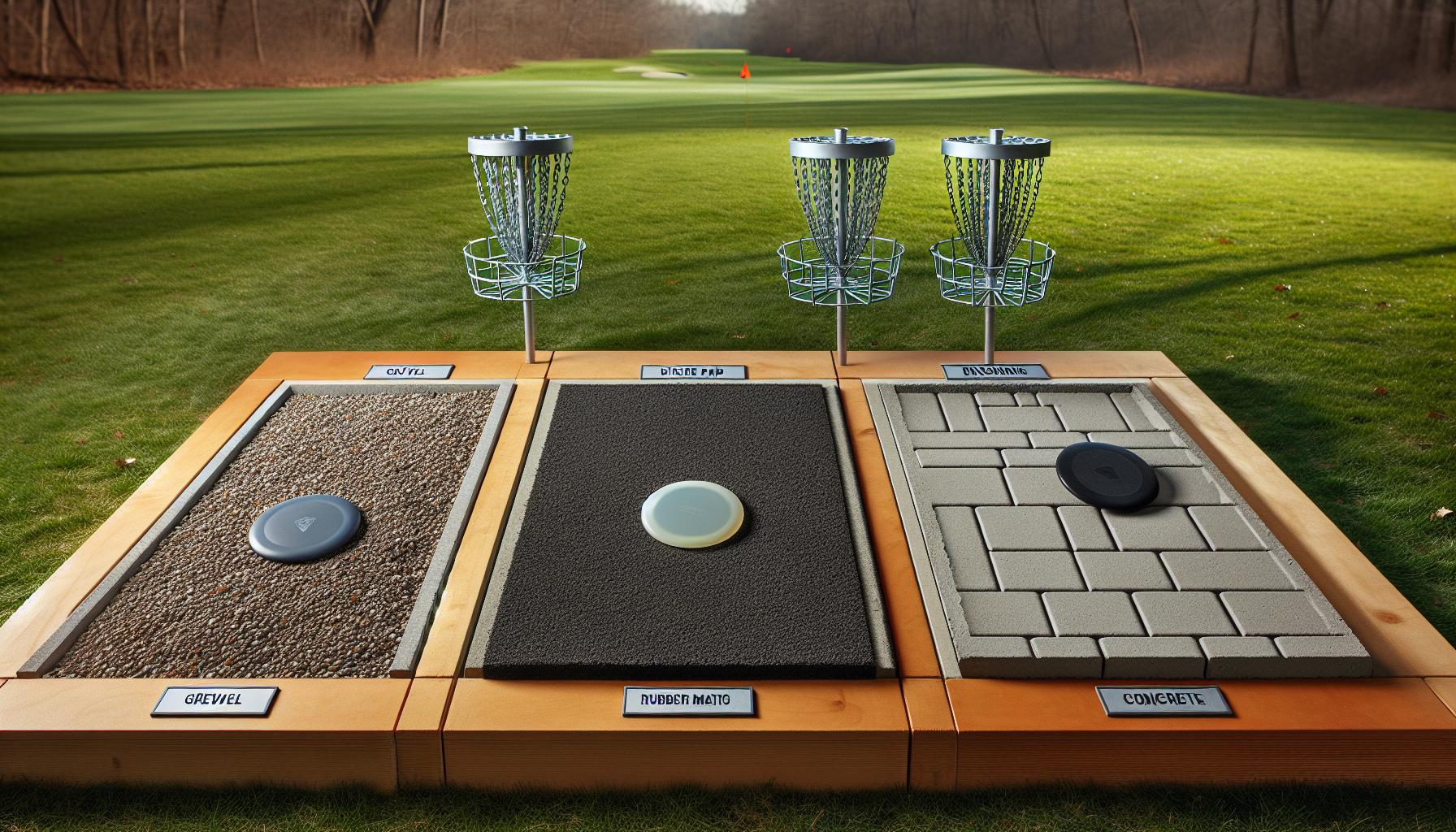 UW Baraboo Course: Tee Pad Materials & Layout 2 Comparing Common Tee Pad Materials